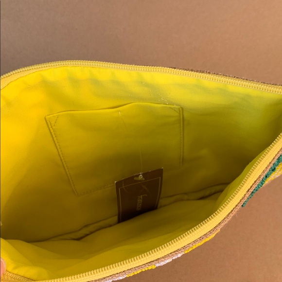 Beaded Clutch/ wristlet with lemons - Picture 7 of 9